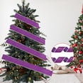 thumbnail image 1 of WeDecorBay Purple Wired Christmas Ribbon 78.7 Inch Satin Vermicelli Ribbon for Gift Wrapping Christmas Tree Wreath Garland Home Holiday Decor, 1 of 7