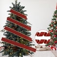 thumbnail image 1 of WeDecorBay Red Wired Christmas Ribbon 78.7 Inch Satin Vermicelli Ribbon for Gift Wrapping Christmas Tree Wreath Garland Home Holiday Decor, 1 of 8