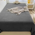 thumbnail image 1 of WeDecorBay Soft Velvet Flannel Bed Sheet Set Warm Antistatic Non-Pilling Cozy Fuzzy Blanket Suitable for Bedrooms Guest Rooms RVs Versatile Use for Gifts Dark Gray, 1 of 6