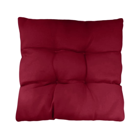 WeDecorBay Solid Color Chair Cushion Soft Padding All-Season Use Breathable Material Versatile Design Easy to Clean Dining Office Student Seat Cushion Red