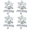 thumbnail image 1 of WeFlash Set of 4 Christmas Snowflake Stocking Holders for Mantle, Mantel Fireplace Stand Holiday Decorations, Metal Hanger for Stockings - Home Décor, 1 of 6