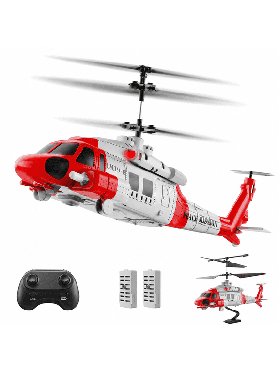 Military RC Helicopter with Missile Launcher and Display Stand, Remote Control Helicopter for Beginners, Indoor Flying Toy and Desk Display Model for Teens Ages 14+