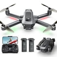 thumbnail image 1 of Wefone WF20 Drone with 1080P FPV Camera for Beginners, Foldable RC Quadcopter with Brushless Motor, Adjustable Speed, 2 Batteries, Black, 1 of 12