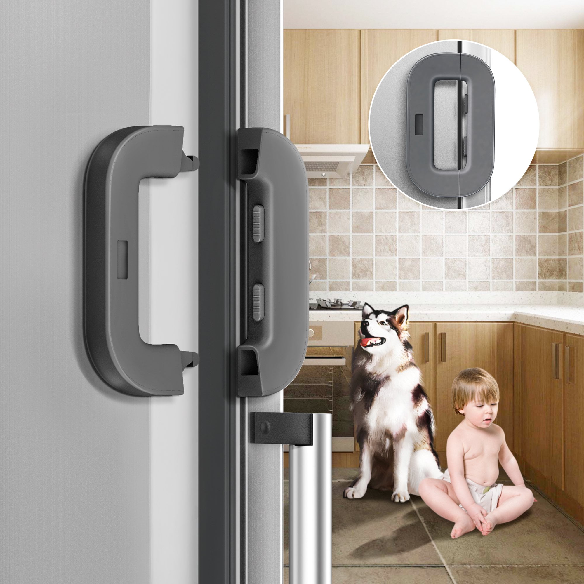WeGuard 2 Pack Refrigerator Fridge Freezer Door Lock Latches for Toddler  Kids Baby Cabinet Locks Child Safety Latches for Doors No Tools Need or  Drill