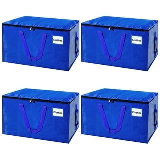 4 Pack 110L Moving Boxes Large Strong with Lid, Heavy Duty Waterproof  Storage Box for Moving House, Laundry Bags with Zips, - AliExpress