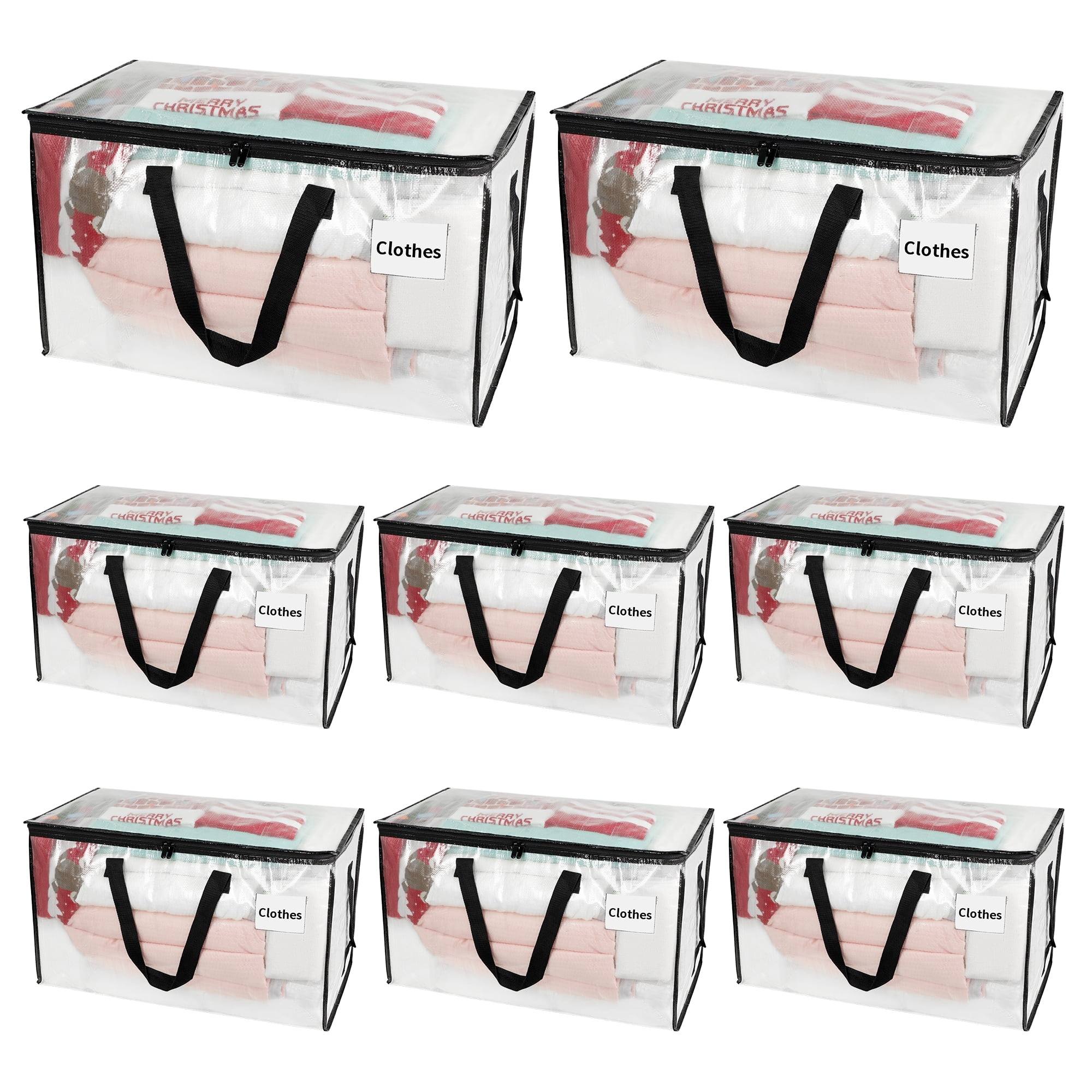 WeGuard 8 Pack Extra Large Moving Bags with Strong Zippers and Handles