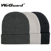 WeGuard Beanie Hats for Men and Women Unisex Beanies 100% Acrylic Thick Quality - Black