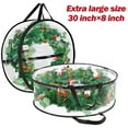 thumbnail image 1 of WeGuard 1 Pack Christmas Wreath Storage Container 30" - Transparency Xmas Holiday Garland Storage Bag with Clear Window and Tear Resistant Fabric, 1 of 6