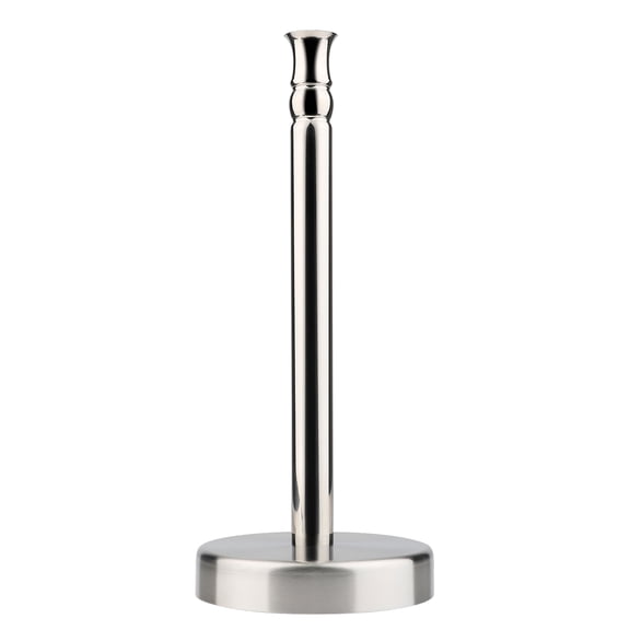WeGuard Paper Towel Holder Countertop, Free Standing Paper Towel Roll Holder for Kitchen Bathroom, One-Handed Operation (Silver)
