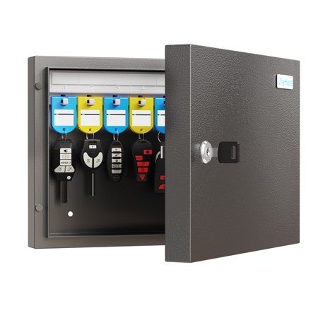 WeHere 16 Key Lock Box, Large Key Cabinet Security Storage Lockbox for School, Valets, Hotels, Home