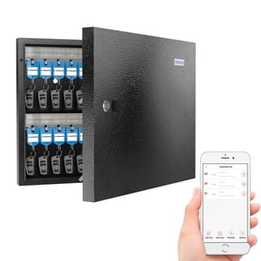 WeHere 48 Key Lock Box, Combination Key Cabinet Security Storage Lockbox for School, Valets, Hotels