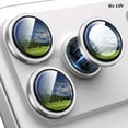 thumbnail image 1 of WeLife Compatible with iPhone 17 Pro Max / iPhone 17 Pro Camera Lens Protector, Individual Anti Scratch Metal Ring Tempered Glass Camera Screen Protector (White), 1 of 7