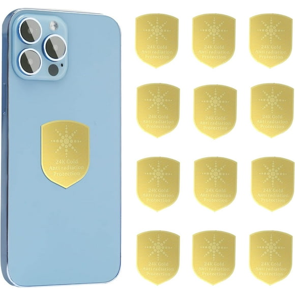 WeLohas Cell Phone Sticker, Provide Health Protection,Works for Smart Phone, Laptops,Tablets,Pad,All Electric Devices (Golden）