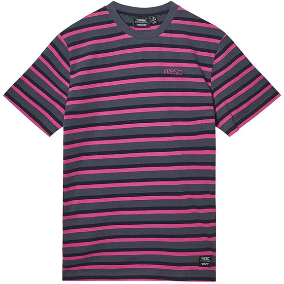WeSC Max YD Stripe T-Shirt in Asphalt , Size X-Large
