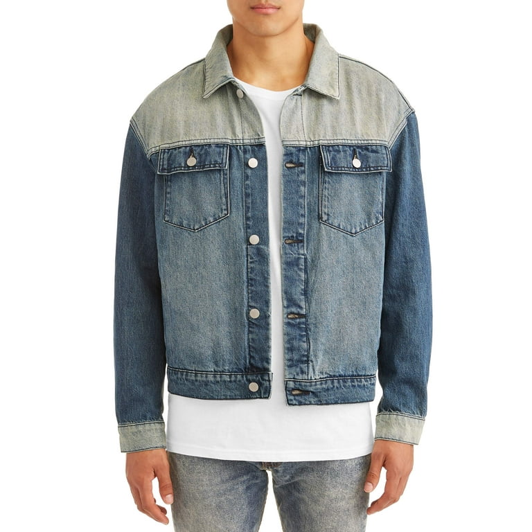 WeSC Men s Denim Jacket Indigo Block Walmart