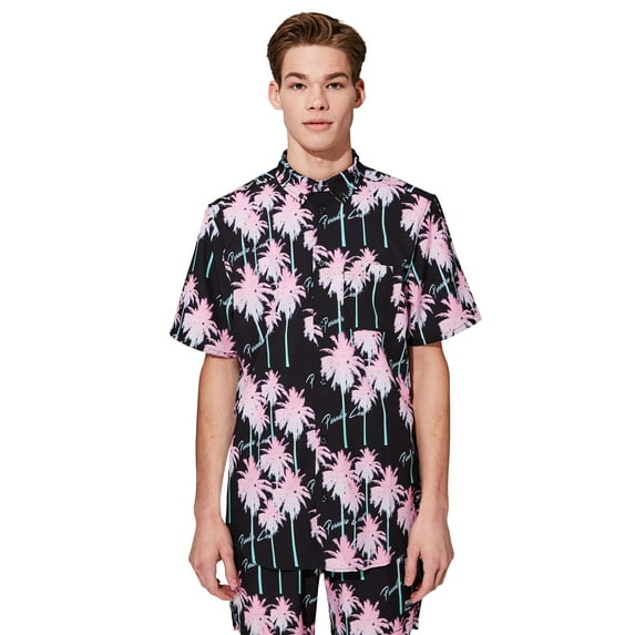 WeSC Men's Oden Mini Printed Short Sleeve Woven Shirt, Sizes S-2XL