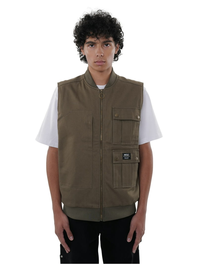WeSC Padded Utility Vest Twill Fabric Outdoor Workwear