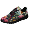 thumbnail image 1 of WeStVirginia Cardinal and Rhododendron Flower Shoes Sneakers Black Size 10.5, 1 of 7