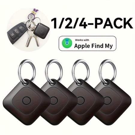 WeTag 1/2/4pcs Smart GPS Tracker, 1.43" Wireless Low Power, High Decibel Alarm, App Control for Car, Wallet, Luggage, Keys, Item Finder, Travel Gift