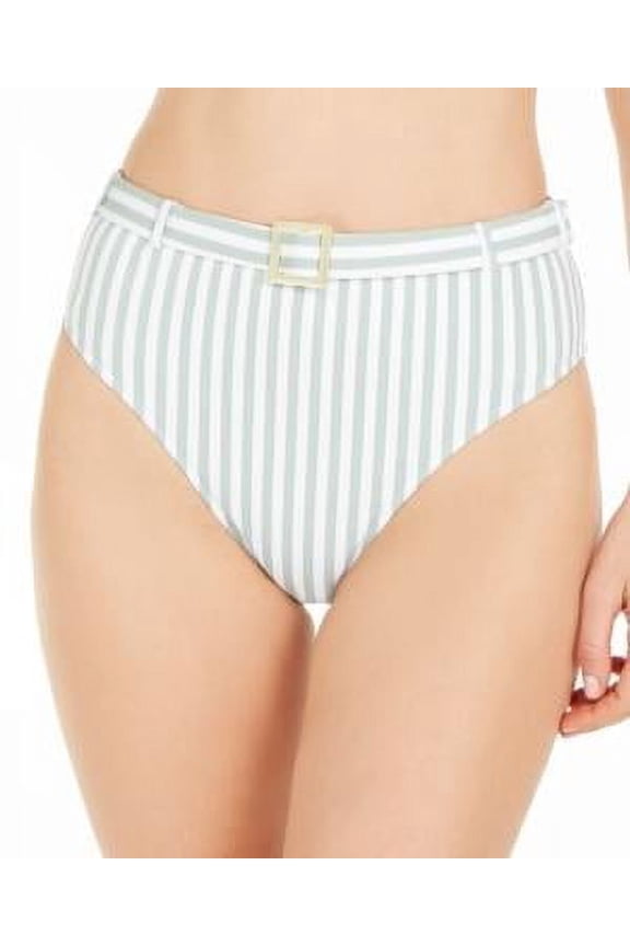 WeWoreWhat JADEITE Striped Emily High-Waist Bikini Swim Bottom, US X-Large