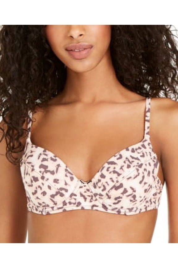 WeWoreWhat TORTOISE SHELL Lydia Tortoise-Print Bikini Swim Top, US Medium