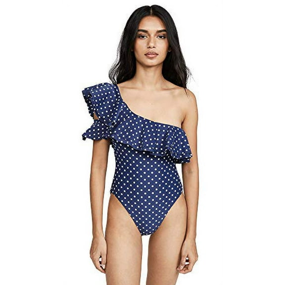 WeWoreWhat Women's Stella One Piece, Polka Dots Estate Blue, XS