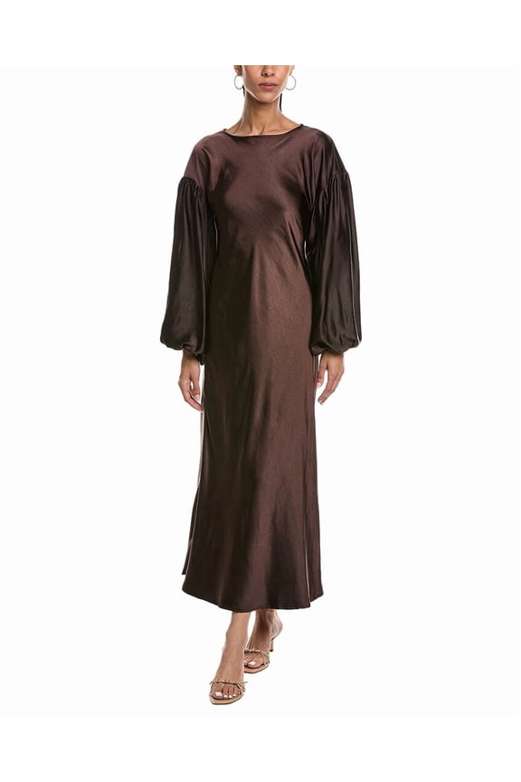WeWoreWhat womens Balloon Sleeve Maxi Dress, 2, Red
