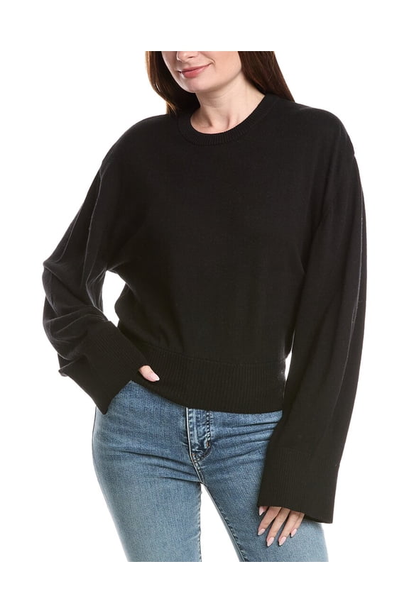 WeWoreWhat womens  Bubble Crewneck Wool-Blend Sweater, m