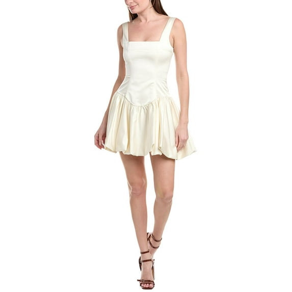 WeWoreWhat womens Bubble Skirt Corset Mini Dress, 10, White
