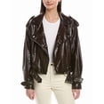 thumbnail image 1 of WeWoreWhat womens  Cropped Moto Jacket, m, Brown, 1 of 4