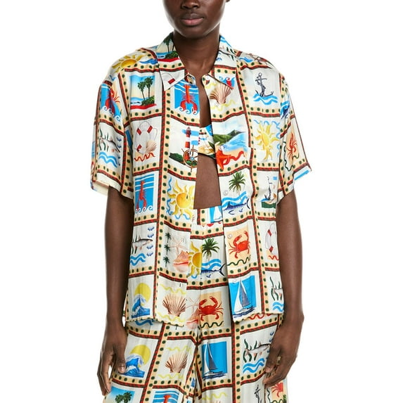 WeWoreWhat womens Dad Shirt, xs, White