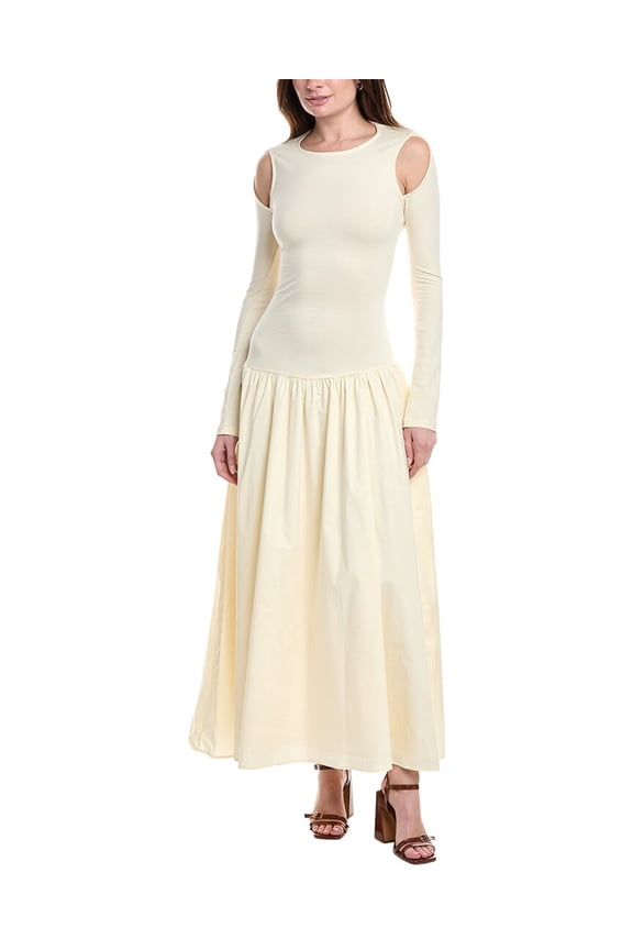 WeWoreWhat womens  Drop-Waist Maxi Dress, m, White