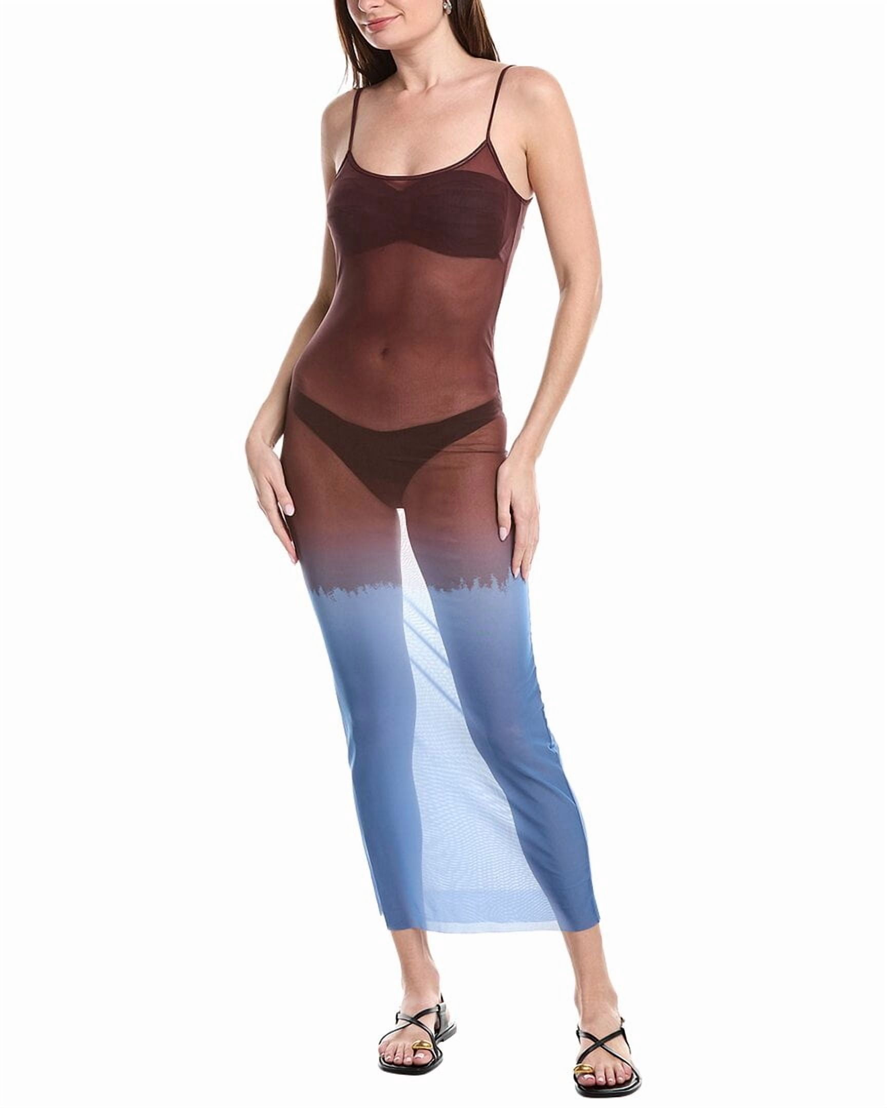Weworewhat Mesh Scoop Maxi Slip Dress Women's