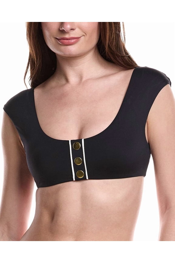 WeWoreWhat womens  Off-Shoulder Bikini Top, s, Black