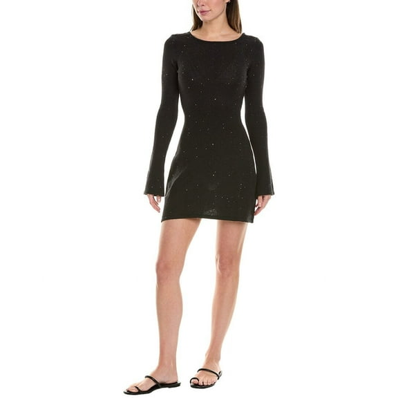 WeWoreWhat womens  Open Back Mini Dress, m, Black