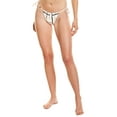 thumbnail image 1 of WeWoreWhat womens  Ruched String Bikini Bottom, L, White, 1 of 3
