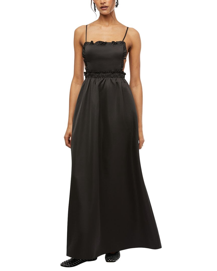 WeWoreWhat womens Ruffle Bib Maxi Dress, L, Black - Walmart Business  Supplies