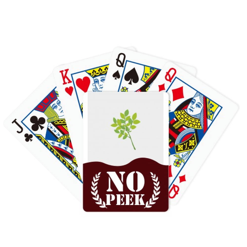 Weak Grenn Branches Green Peek Poker Playing Card Private Game