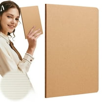 Weaklki A5 Kraft Paper Notebook Lined Journal Bulk,Notebook Paper,Sketchbook Note Pad Travel Notebook Notepad for Adult,Students,Gift,Office Supplies,36 Pages,Horizontal Line