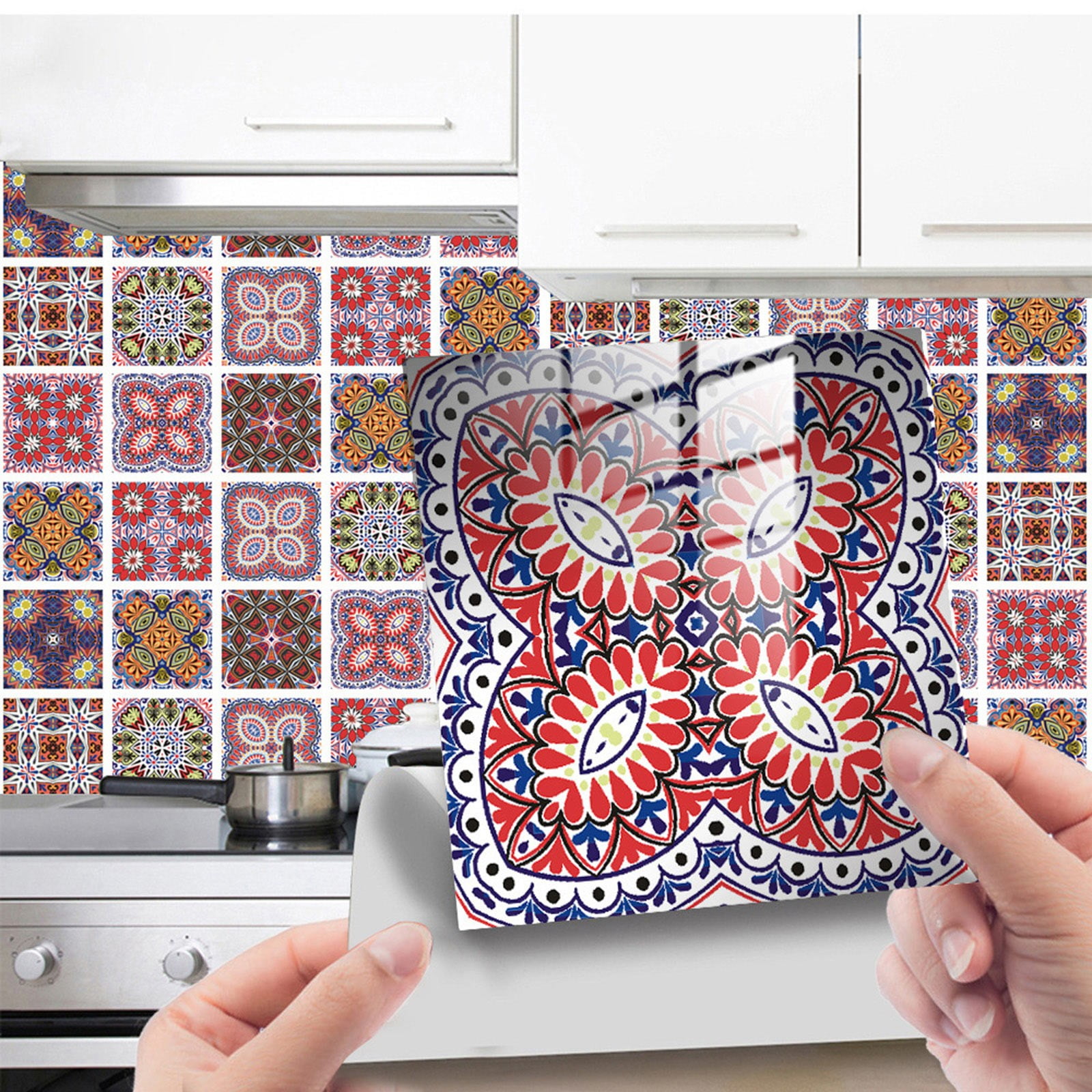 Weaklki Clearance,10pc 3D Tile Stickers DIY Waterproof SelfAdhesive