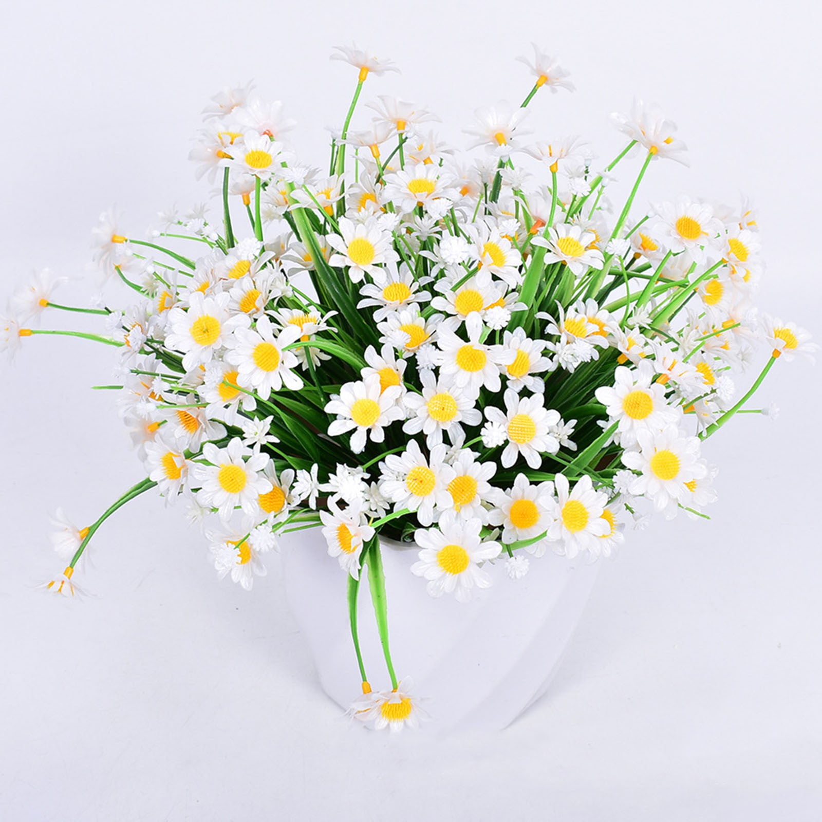 Weaklki Clearance,Artificial Flower Plastic Faux Daisy Wildflowers