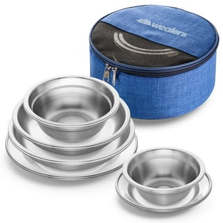 Stainless Steel Camping Cookware Set, 4-piece Camping Pot Pan Set, 600 –