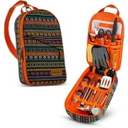 Wealers Portable BBQ Camp Kitchen Cooking Utensil Organizer Travel Set
