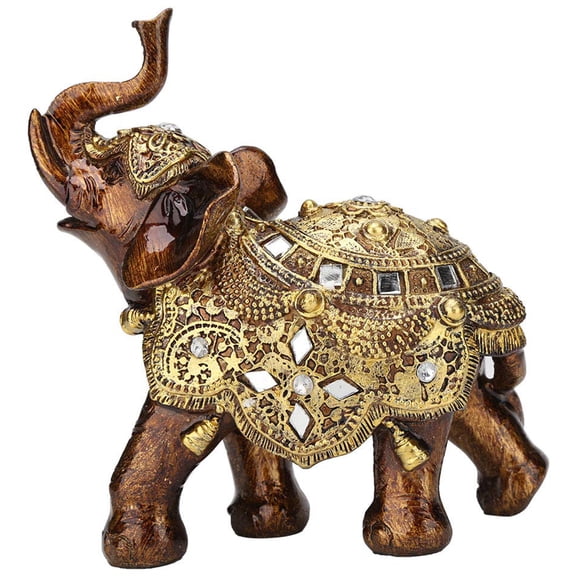 Wealth Elephant Statues Decorative Statue Sculptures Fengshui Ornament for Office Home Table Centerpieces