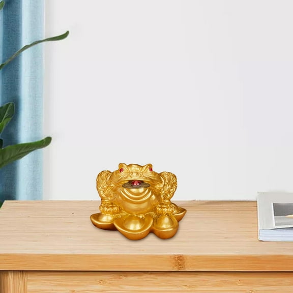 Wealth Toad Figurine Desktop Ornament Miniature Figurine Feng Shui Toad Figurine