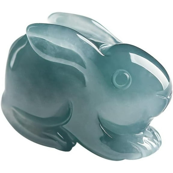 Wealth and Good Luck - Grade A Natural Jade Rabbit Necklace - Exquisite Charm for Prosperity and Fortune - Beautiful Jewelry Gift for All