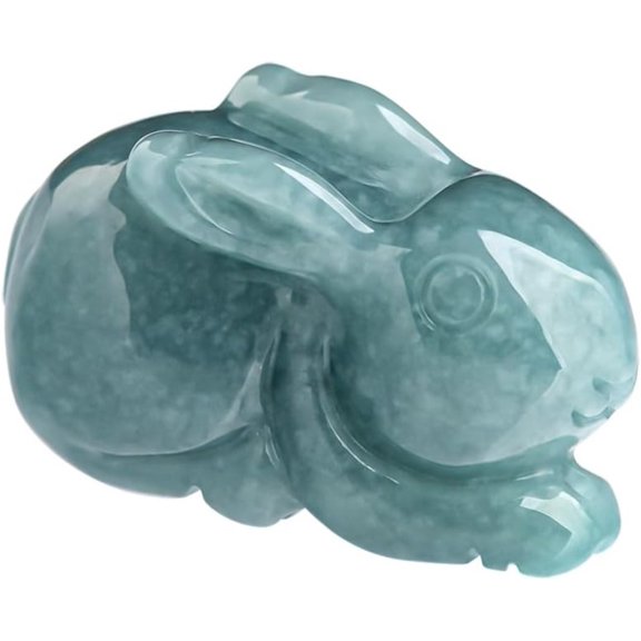 Wealth and Good Luck - Grade A Natural Jade Rabbit Necklace - Exquisite Charm for Prosperity and Fortune - Beautiful Jewelry Gift for All