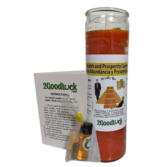 Wealth and Prosperity Dressed Candle Kit - Abundancia Y Prosperidad