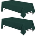 thumbnail image 1 of White Classic WEALUXE Green Tablecloths for Rectangle Tables [60x102 Inch], Table Clothes for 6 Ft Tables, 200 GSM Washable Fabric, 2 Pack, Hunter Green, 1 of 8