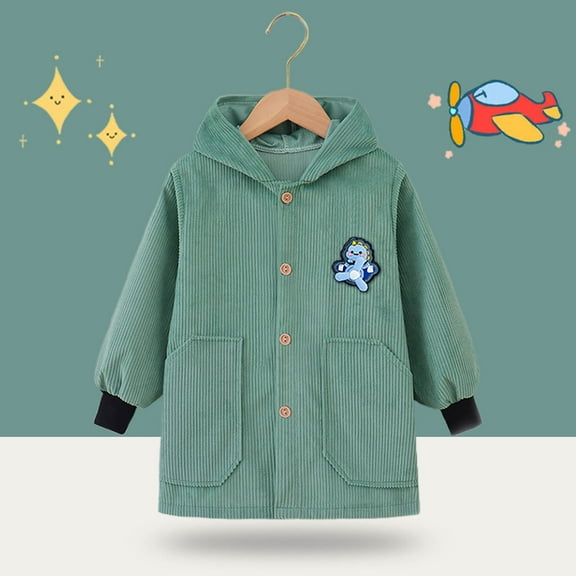 Weaning Bib with Long Sleeves, Soft and Skin-Friendly Material, Coverall Bibs for Baby Feeding, Waterproof and Easy to Clean & Machine Washable Green 1-3 Years